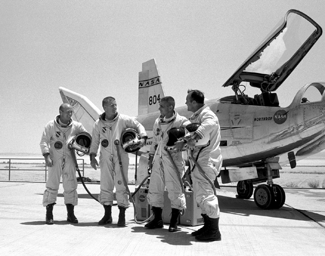 Space History Photo: HL-10 On Rogers Dry Lake Bed With Pilots